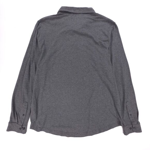 TRAVIS MATHEW Beginners Luck Golf Polo Long Sleeve Gray Stripe Minimal Casual XL - Picture 6 of 8